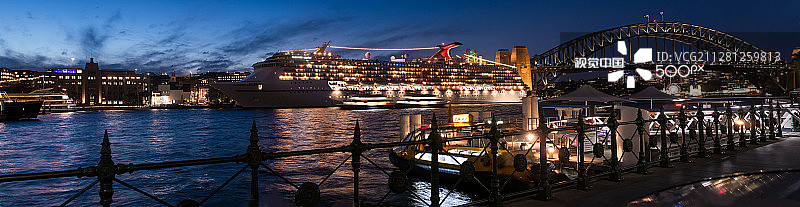 悉尼环形码头暮光图片素材