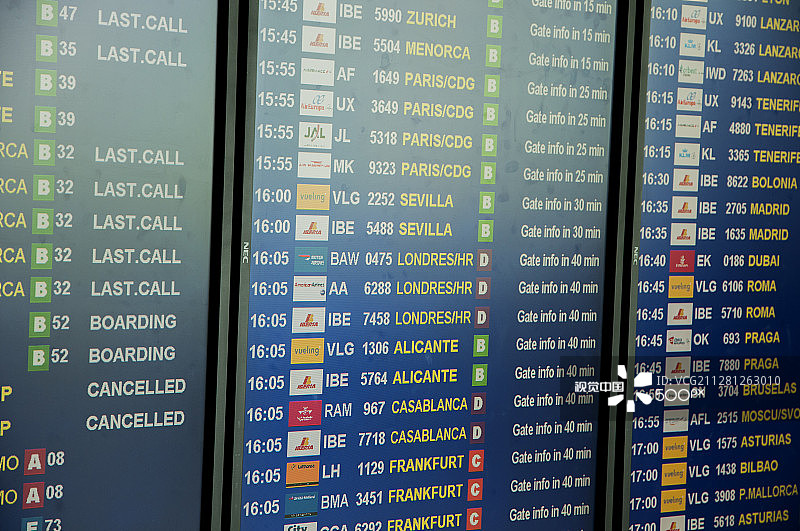 航班信息图片素材