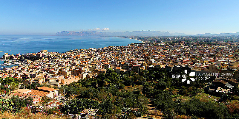 西西里卡斯特拉马雷高尔福图片素材