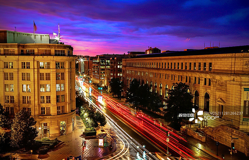 华盛顿特区夜景图片素材