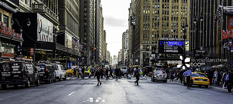 第七大道漫步图片素材