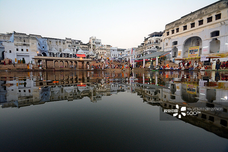 普什卡湖图片素材