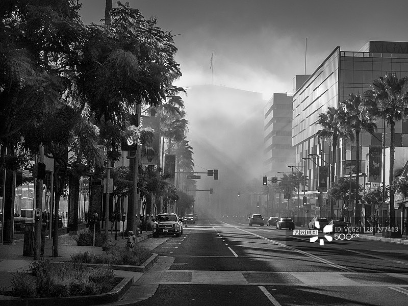 比佛利山庄的薄雾图片素材