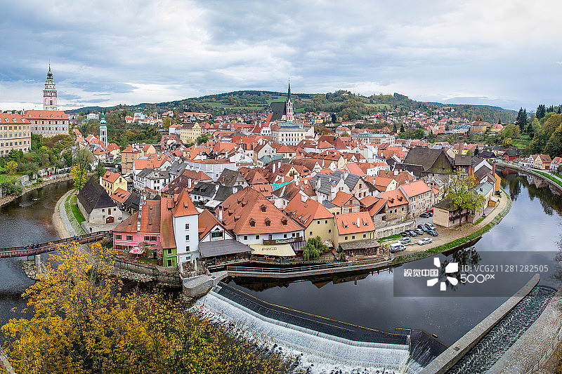 克鲁姆洛夫全景图片素材