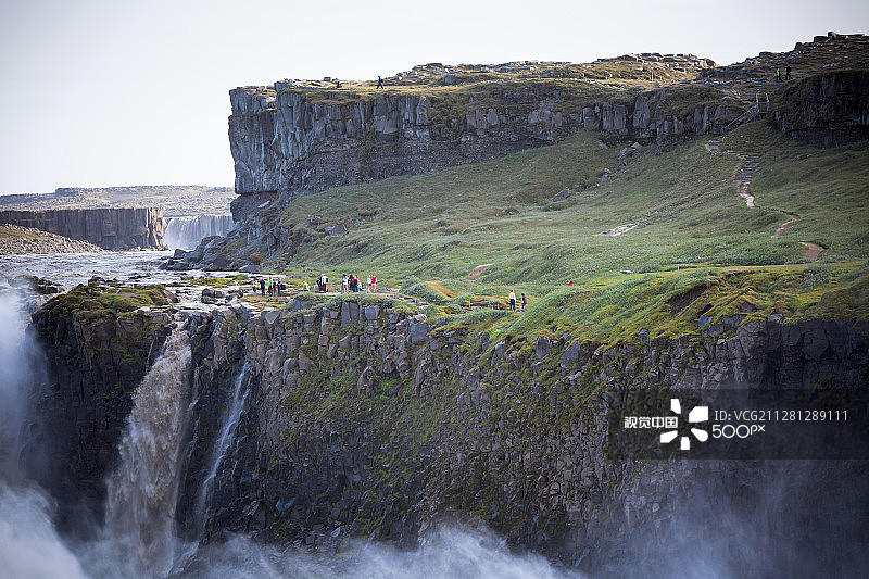 冰岛阴天下的黛提瀑布图片素材