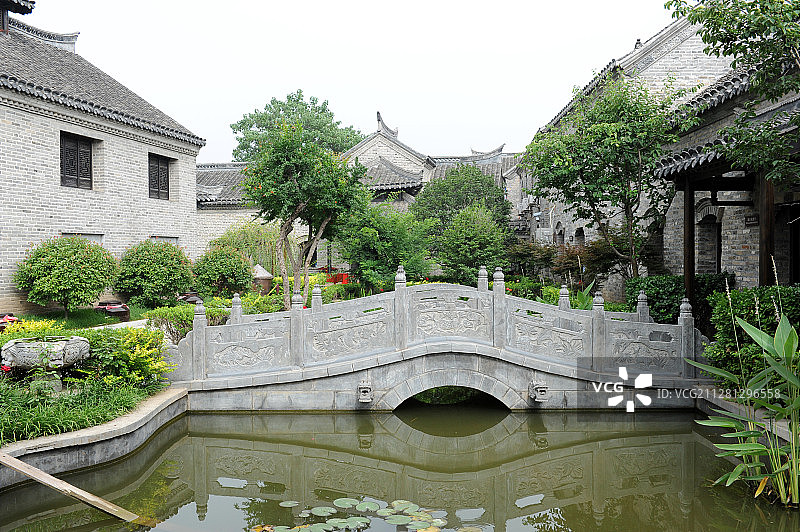 江苏徐州新沂市窑湾古镇窑湾古城住宅庭院图片素材