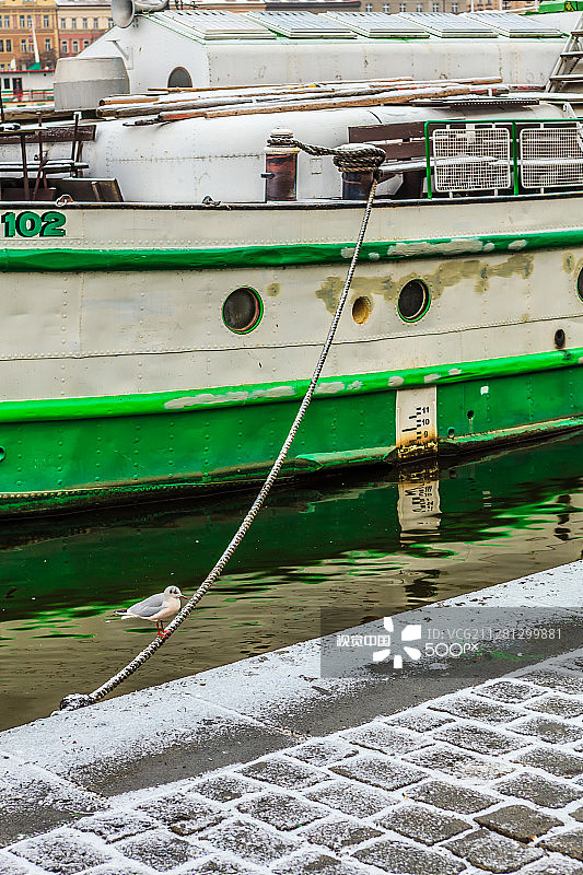 伏尔塔瓦河上的冬天图片素材