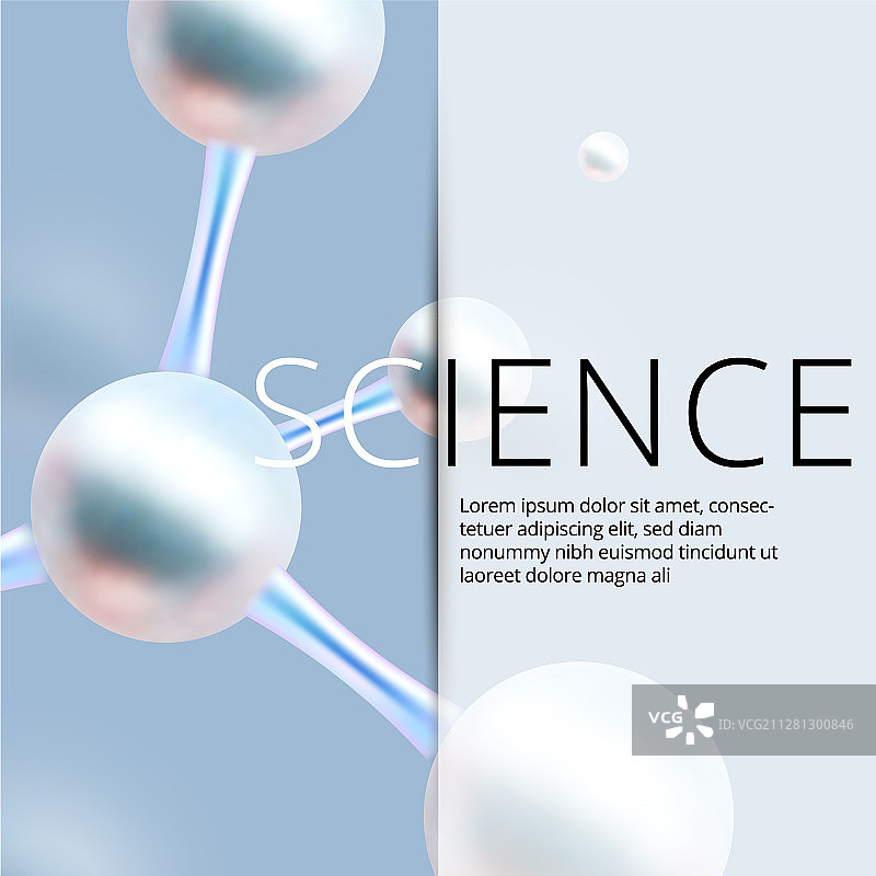 分子抽象宣传册封面图片素材