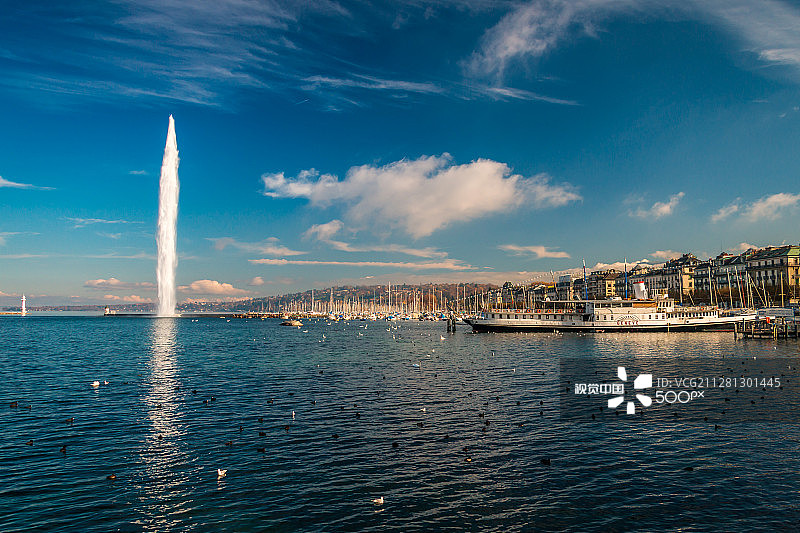 日内瓦湖大喷泉图片素材