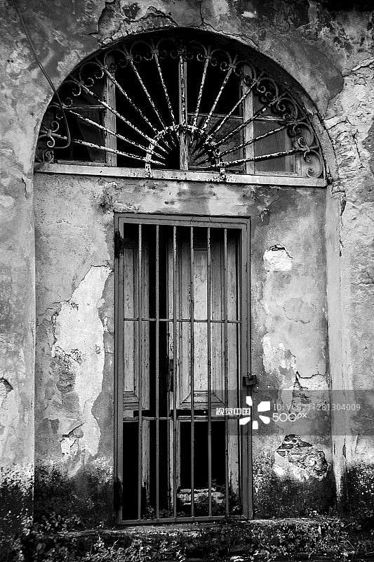 关闭的门图片素材