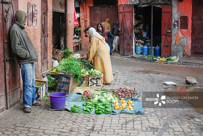 马拉喀什老城集市图片素材