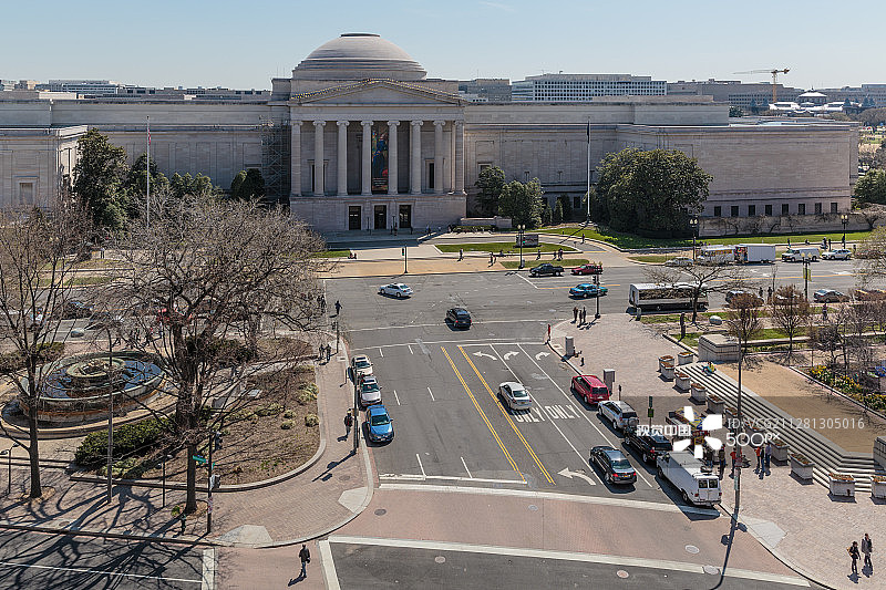 从加拿大使馆看到的华盛顿国家美术馆景观图片素材