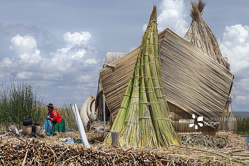 秘鲁的的喀喀湖图片素材