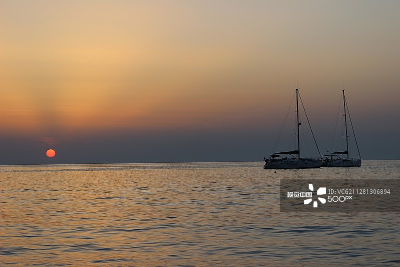 特罗佩阿的魔幻日落图片素材