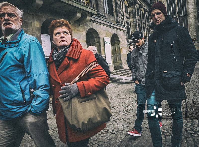 阿姆斯特丹水坝广场街拍图片素材