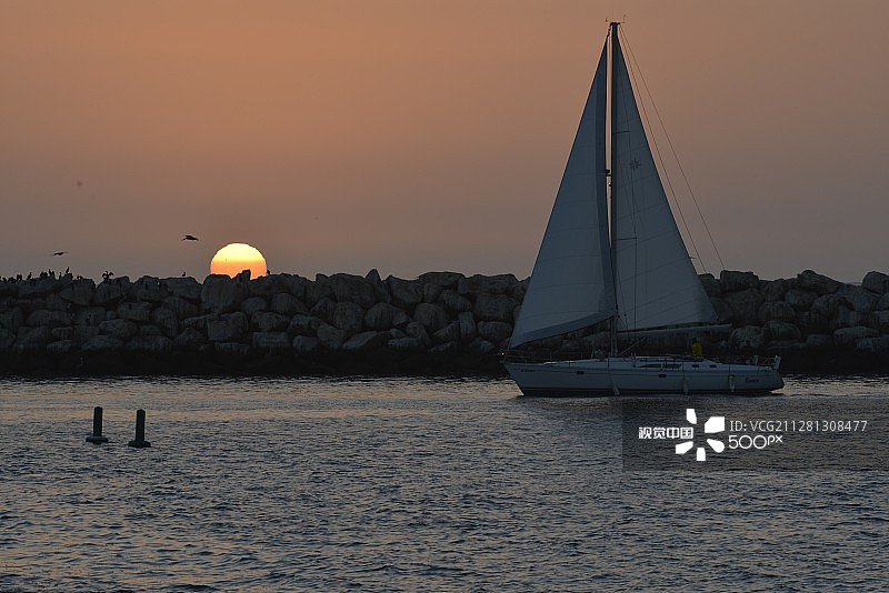 马里纳德尔雷的日落_002图片素材