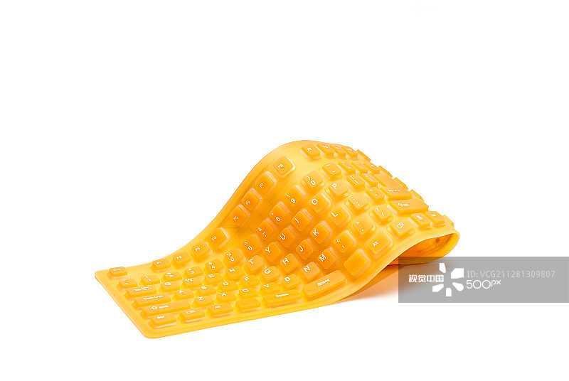 柔性橙色键盘图片素材