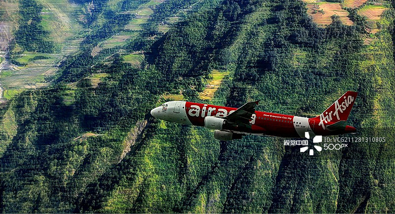 尼泊尔亚洲航空图片素材