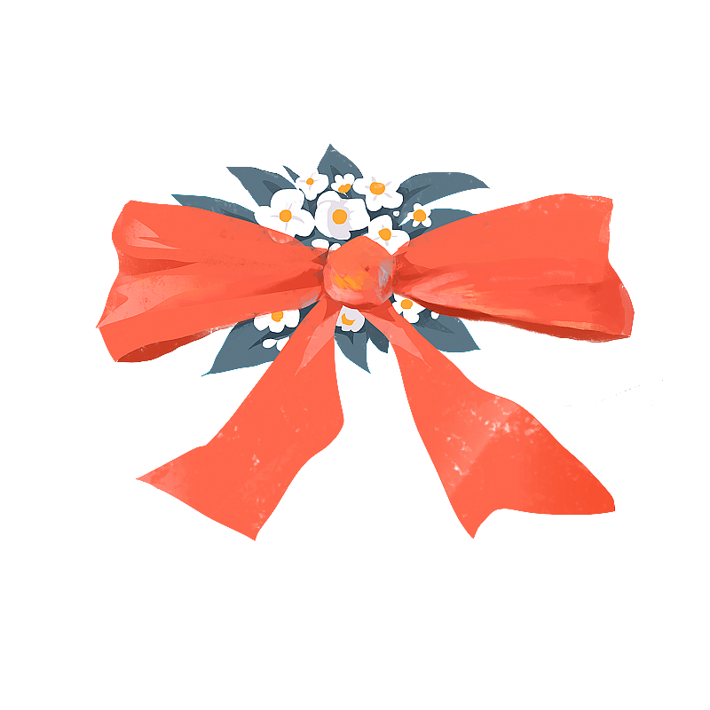 花环花束的鲜花元素图片素材