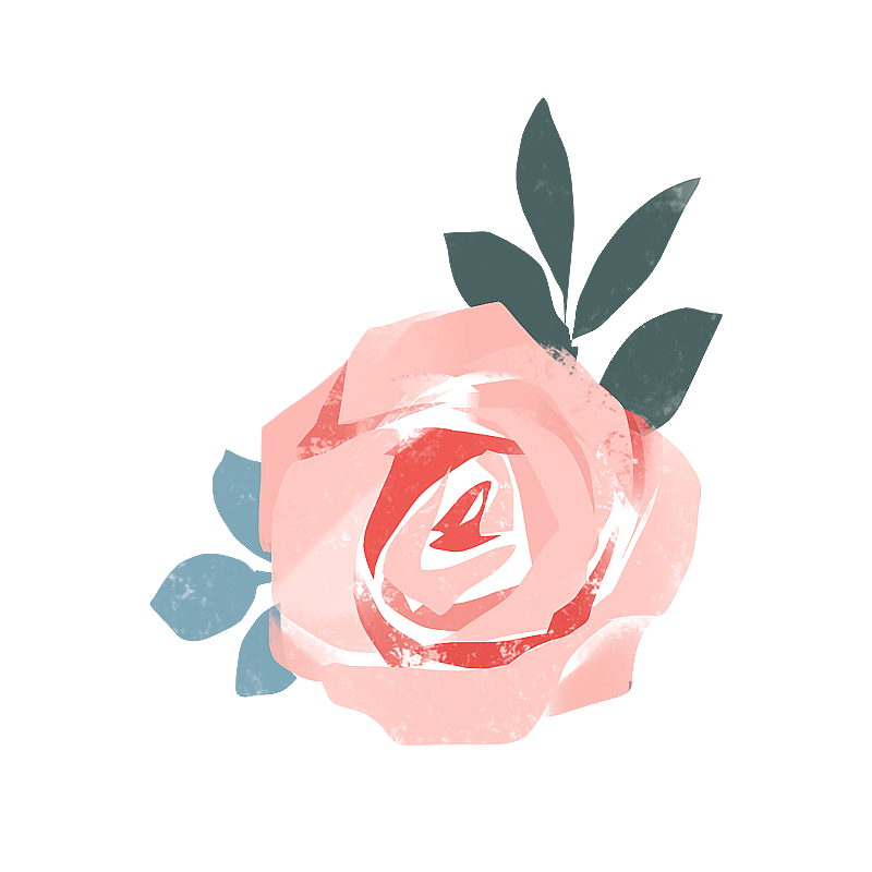 花环花束的鲜花元素图片素材