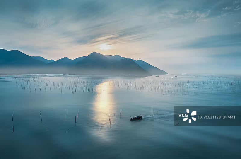 霞浦北岐的海湾滩涂图片素材