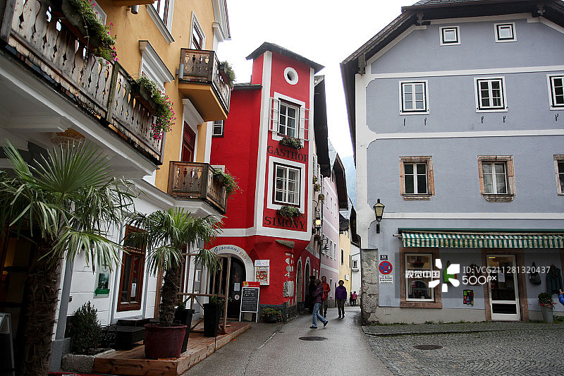 奥地利阿尔卑斯山哈尔施塔特图片素材