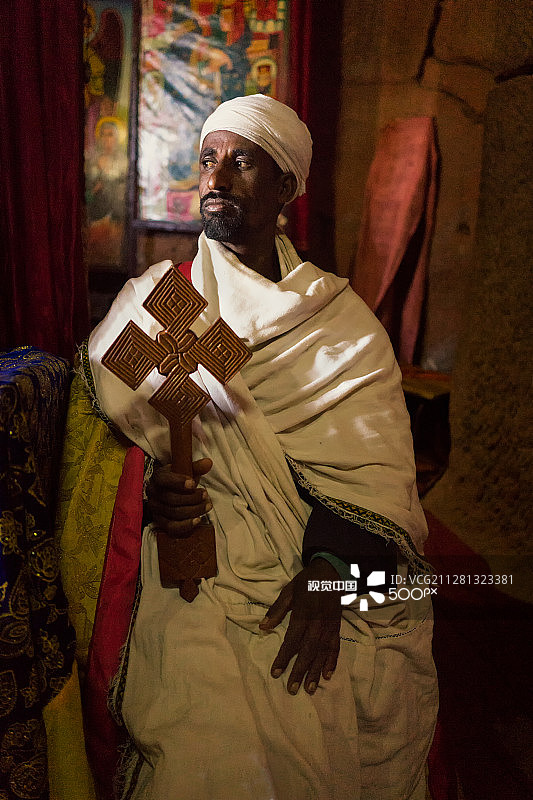 埃塞俄比亚东正教牧师-拉利贝拉图片素材