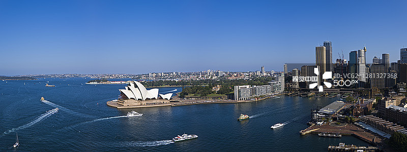 从悉尼海港大桥南塔顶部俯瞰图片素材