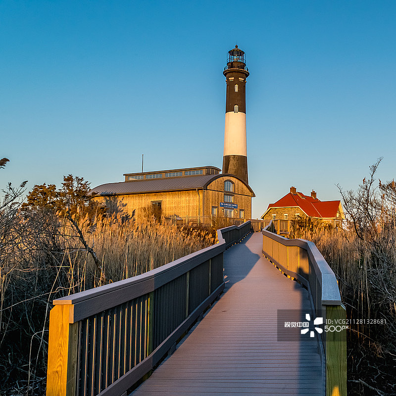 火岛灯塔图片素材