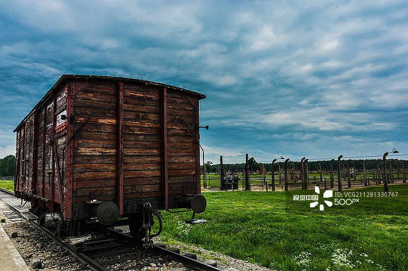 奥斯威辛集中营的火车图片素材