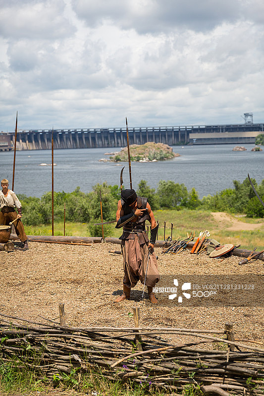 乌克兰扎波罗热的乌克兰哥萨克图片素材