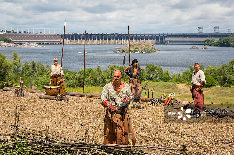 乌克兰扎波罗热的乌克兰哥萨克图片素材