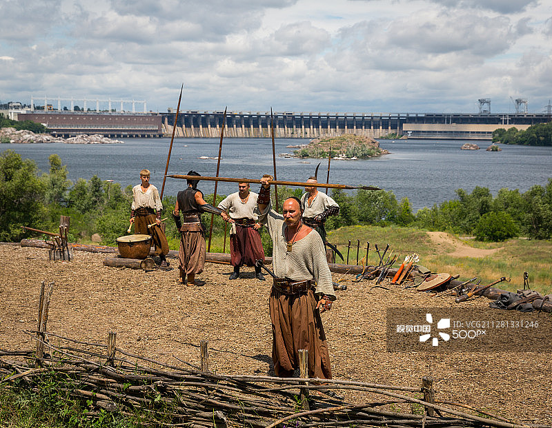 乌克兰扎波罗热的乌克兰哥萨克图片素材