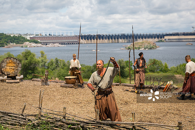 乌克兰扎波罗热的乌克兰哥萨克图片素材