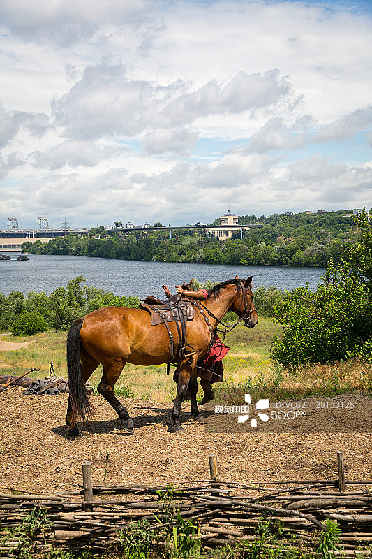 乌克兰扎波罗热的乌克兰哥萨克图片素材