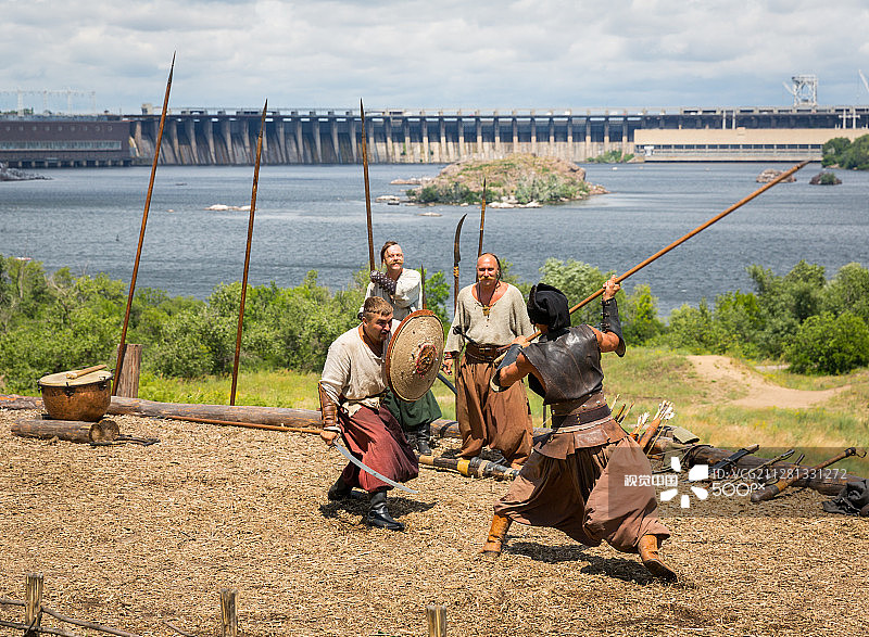 乌克兰扎波罗热的乌克兰哥萨克图片素材