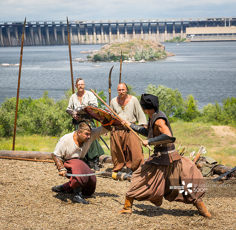 乌克兰扎波罗热的乌克兰哥萨克图片素材