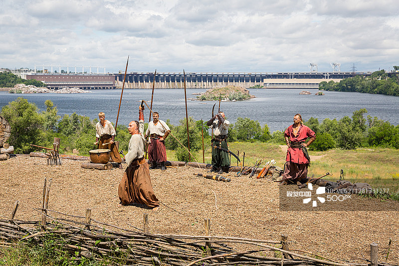 乌克兰扎波罗热的乌克兰哥萨克图片素材