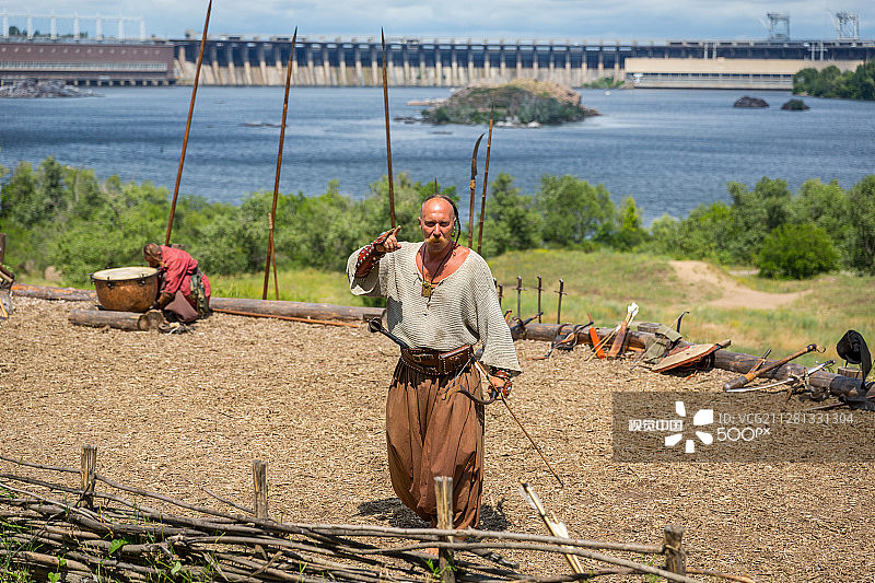 乌克兰扎波罗热的乌克兰哥萨克图片素材