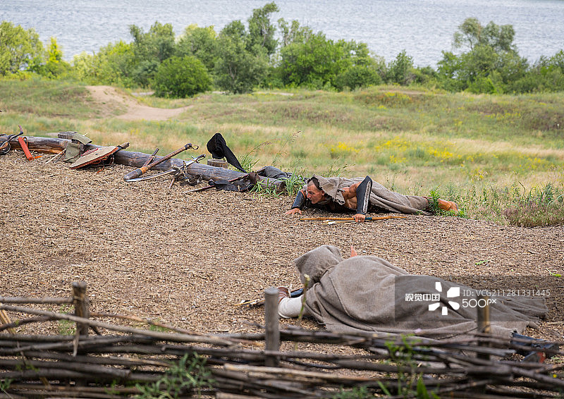 乌克兰扎波罗热的乌克兰哥萨克图片素材