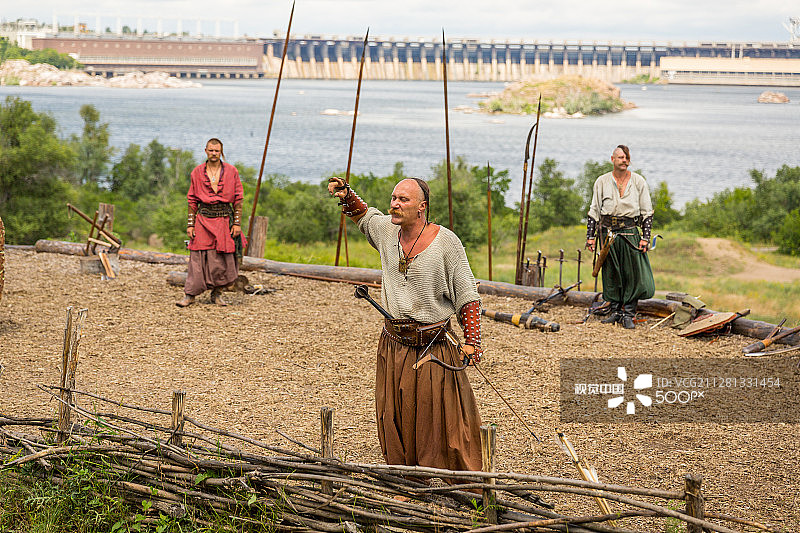 乌克兰扎波罗热的乌克兰哥萨克图片素材