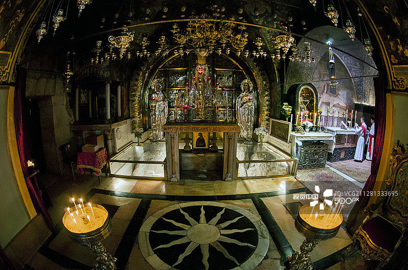 圣墓教堂 - 各各他，耶稣基督的十字架图片素材