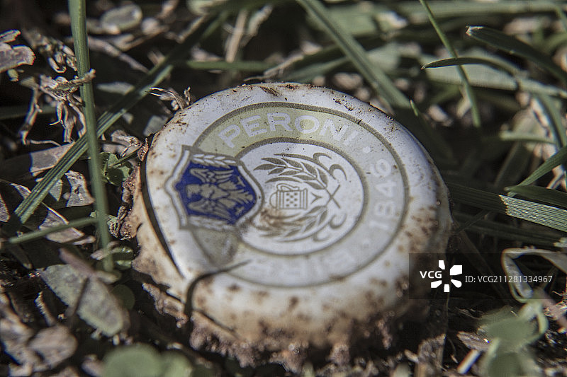 洛杉矶瓶盖的微距照片图片素材