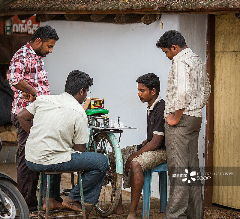 印度马杜赖：印度城市街道图片素材