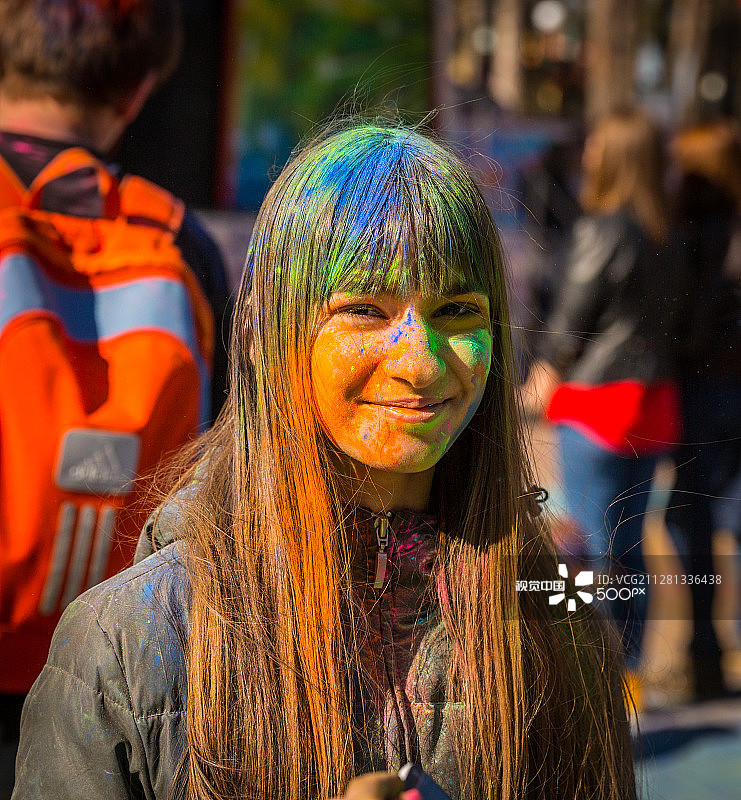 乌克兰哈尔科夫：洒红节庆祝活动图片素材