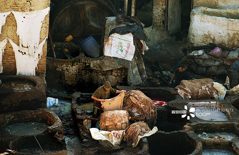 非斯皮革厂图片素材