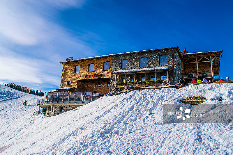 萨尔巴赫滑雪场餐厅图片素材