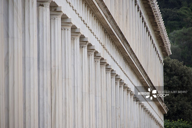 阿塔洛斯柱廊大理石柱廊外观图片素材