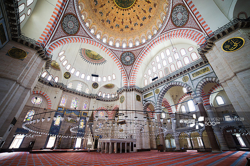 苏莱曼尼耶清真寺内部图片素材