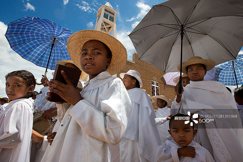 马达加斯加白色村庄图片素材